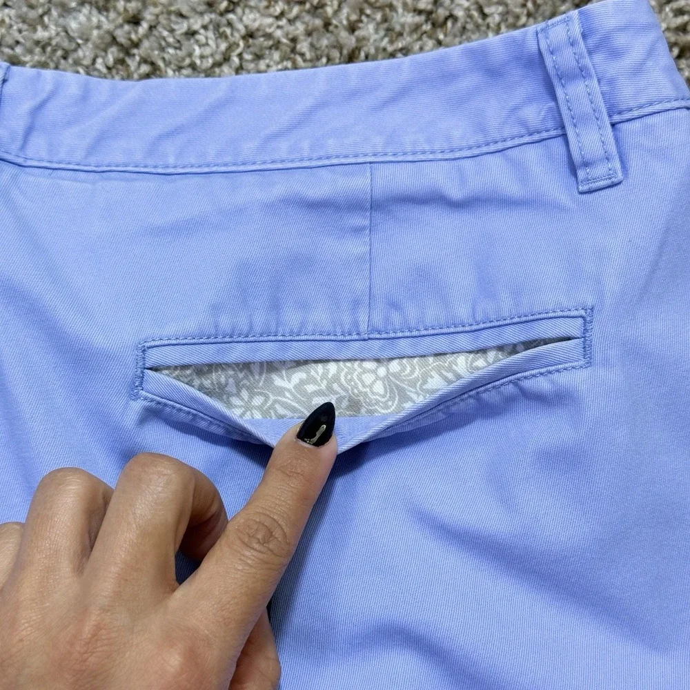 Bonobos Mens 31 Blue Washed Chino Shorts 7 Inch Inseam Cotton Casual Flat Front